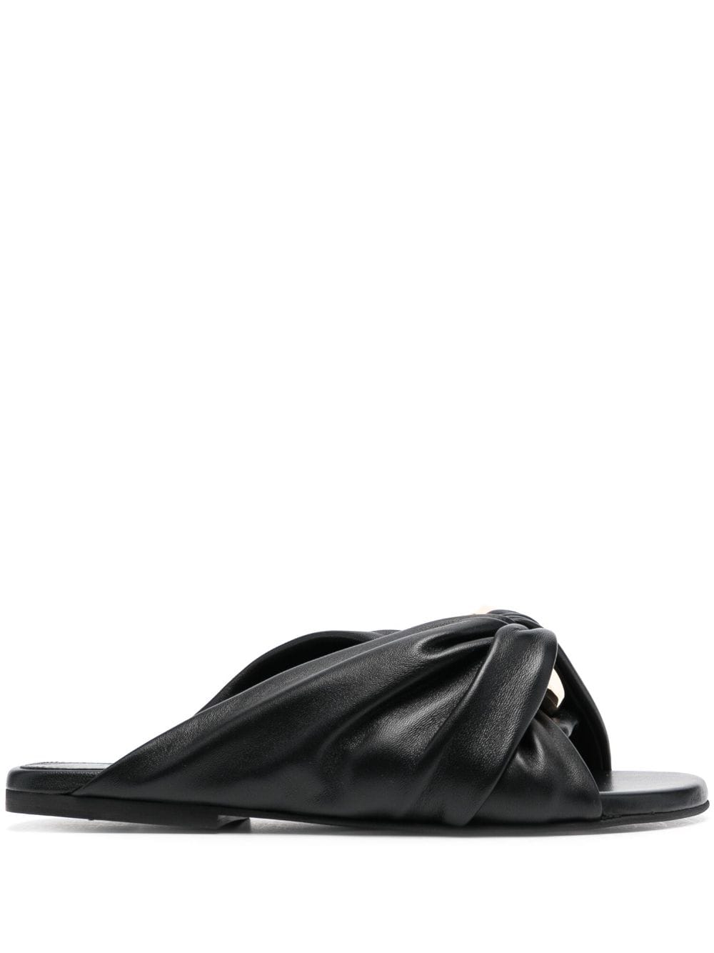 JW Anderson gold-tone hardware leather sandals - Black von JW Anderson