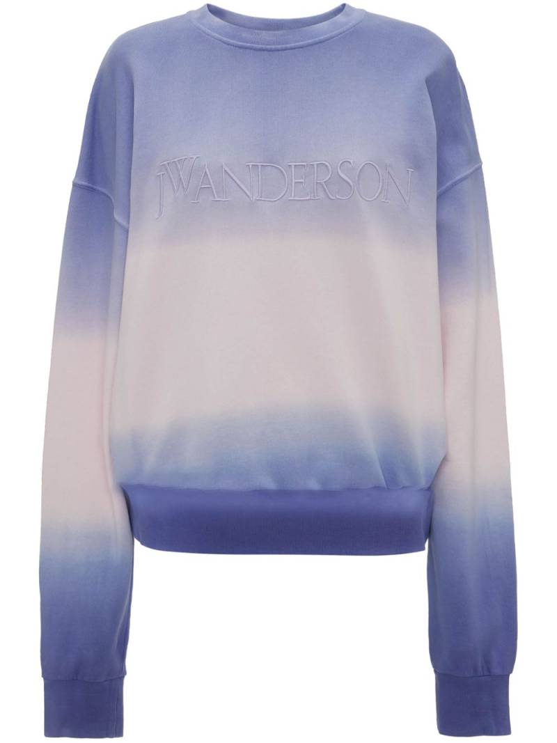 JW Anderson gradient-effect organic cotton sweatshirt - Purple von JW Anderson