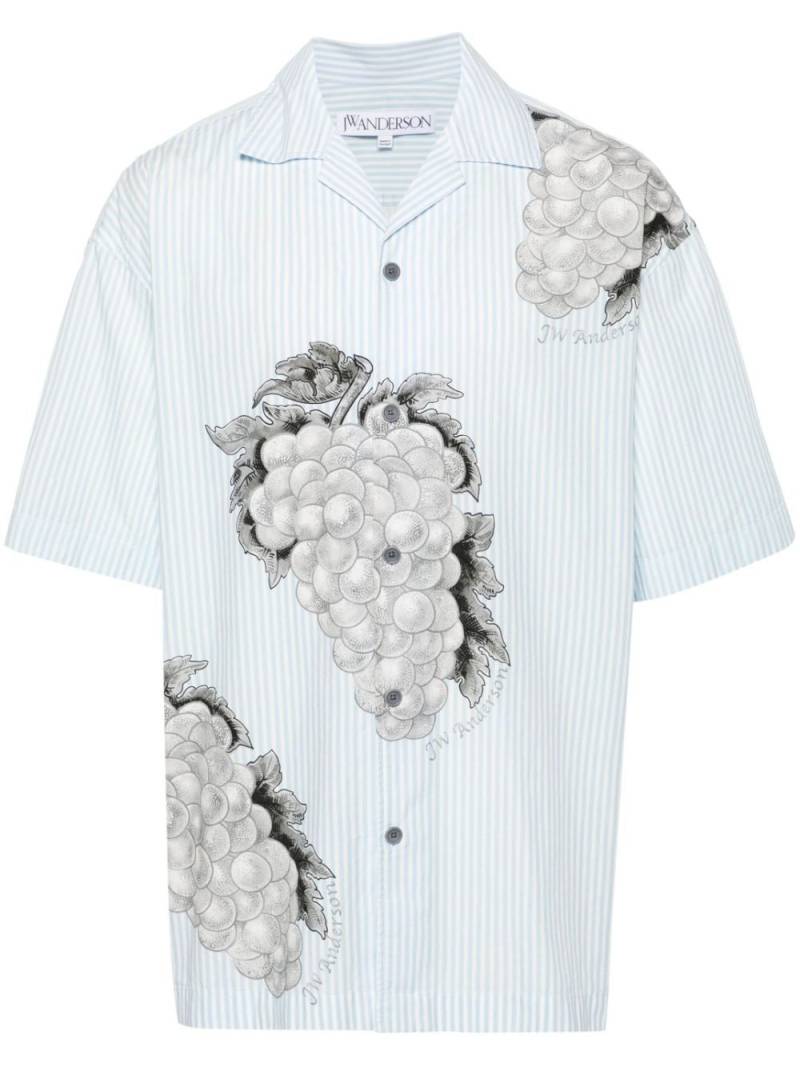 JW Anderson grape-print cotton shirt - Blue von JW Anderson