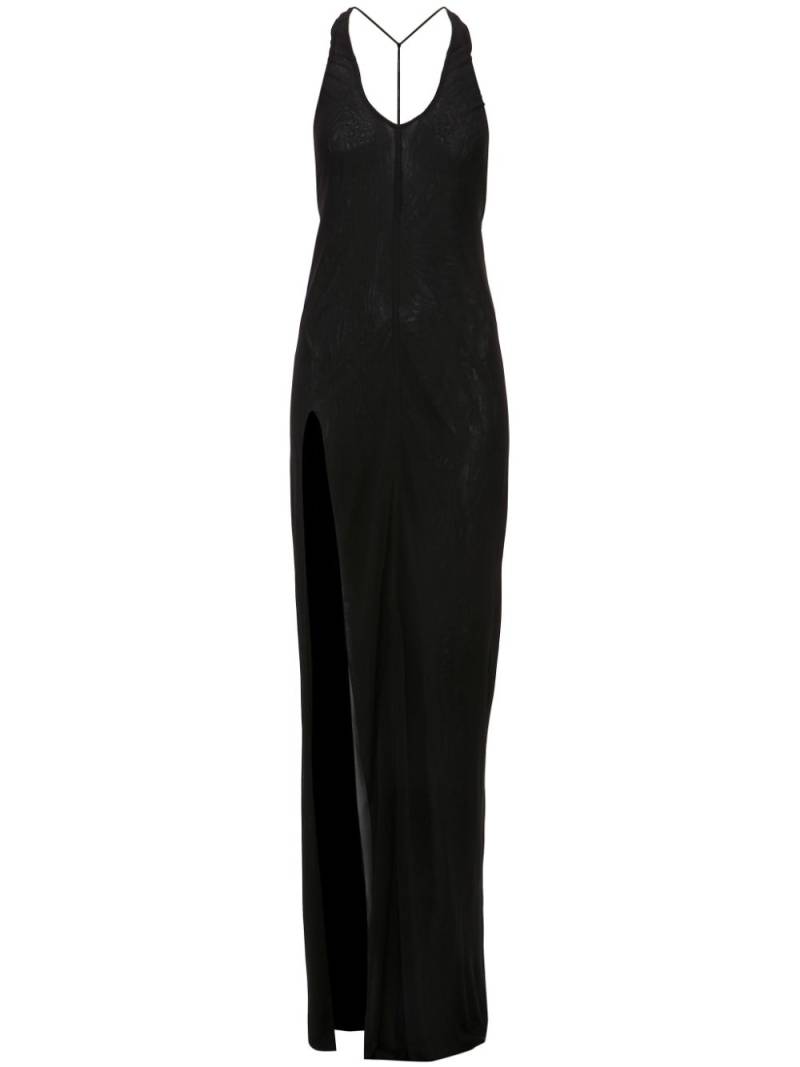 JW Anderson halterneck slit draped dress - Black von JW Anderson