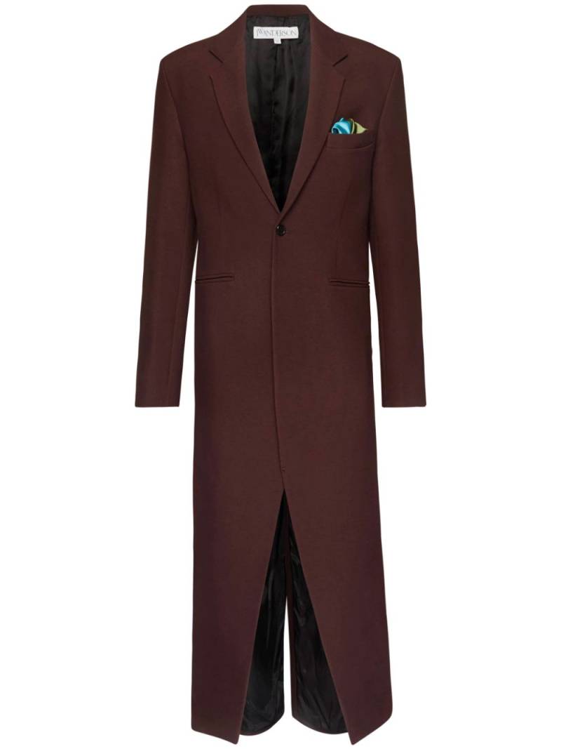 JW Anderson handkerchief detail long coat - Red von JW Anderson