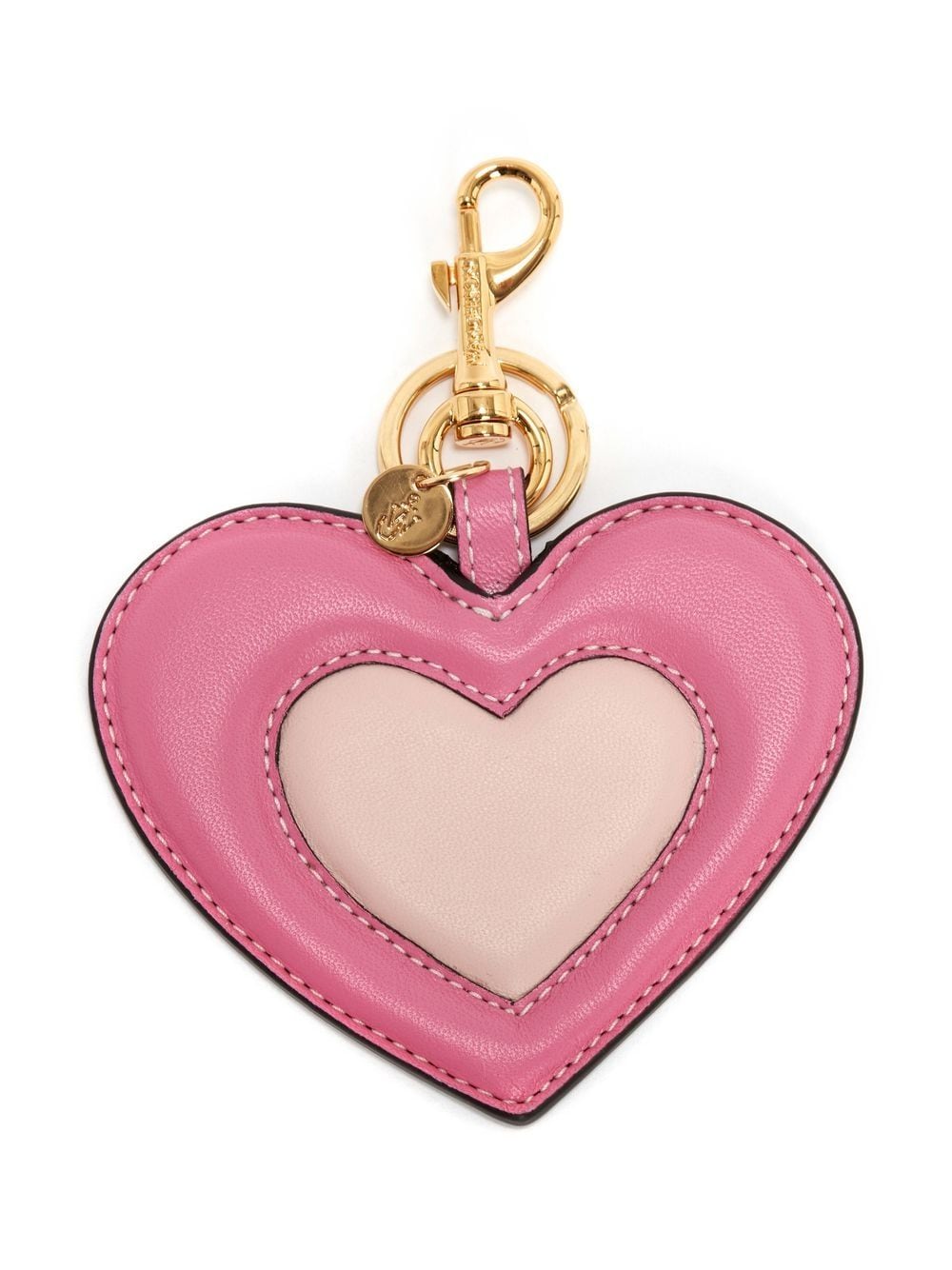 JW Anderson heart-shaped logo-charm keyring - Pink von JW Anderson