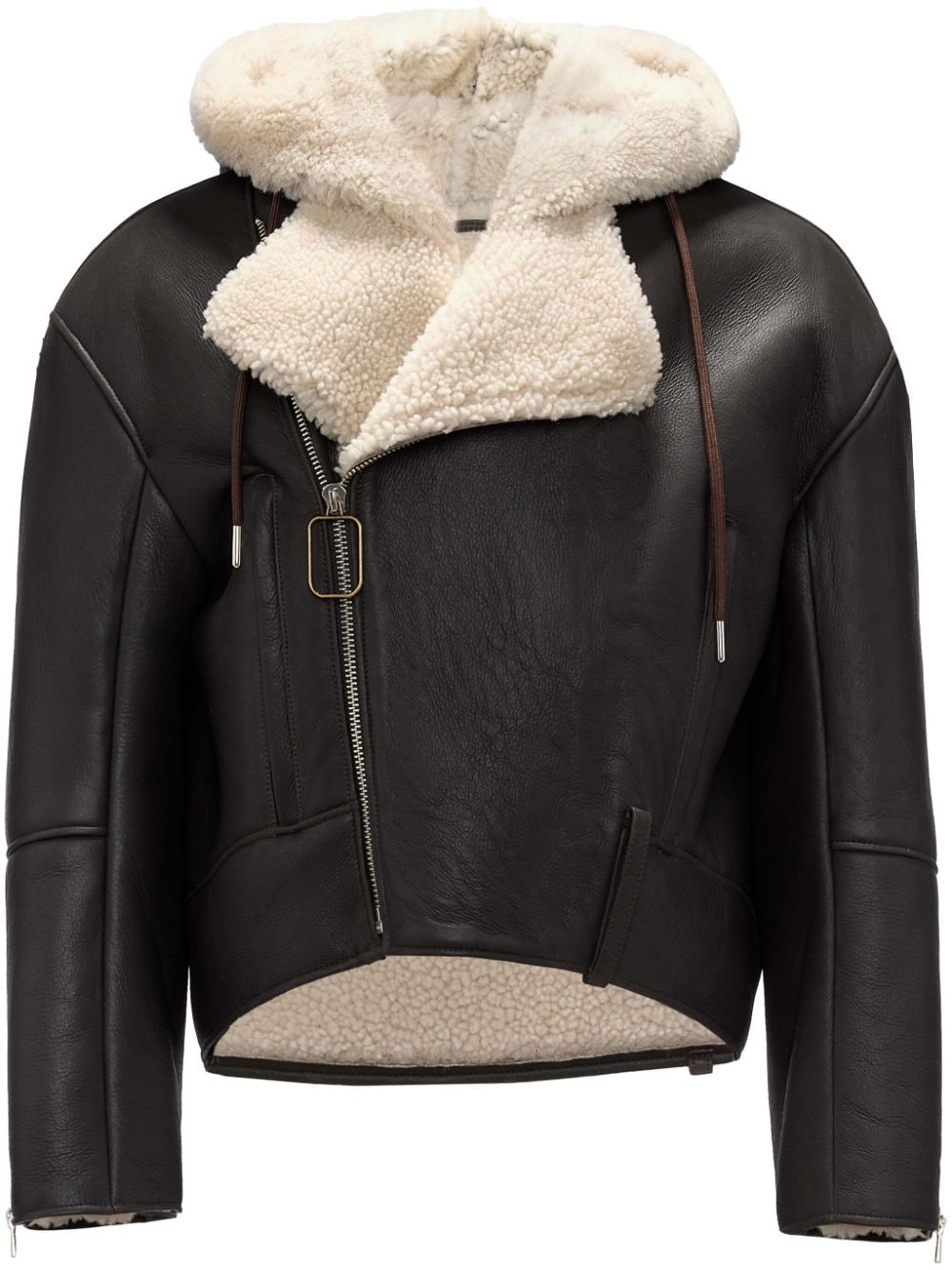 JW Anderson hooded biker jacket - Brown von JW Anderson