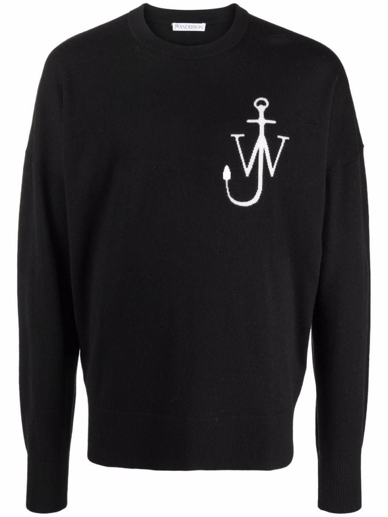 JW Anderson intarsia-knit logo jumper - Black von JW Anderson