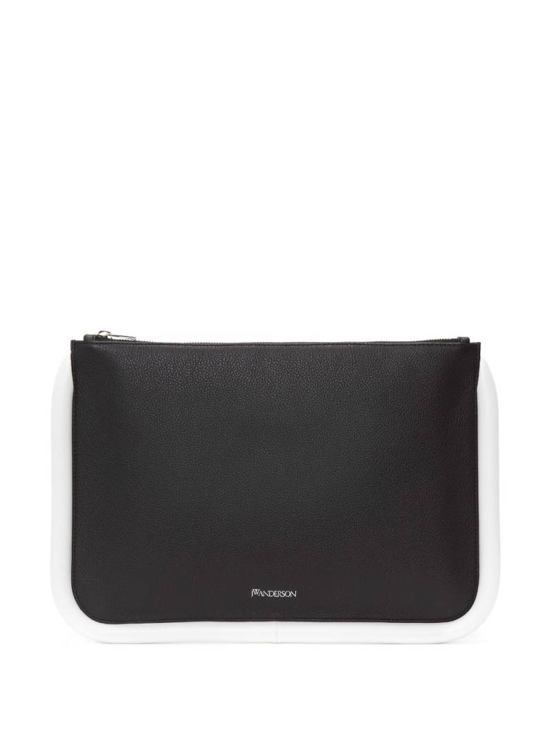 JW Anderson large Bumper leather pouch - Black von JW Anderson