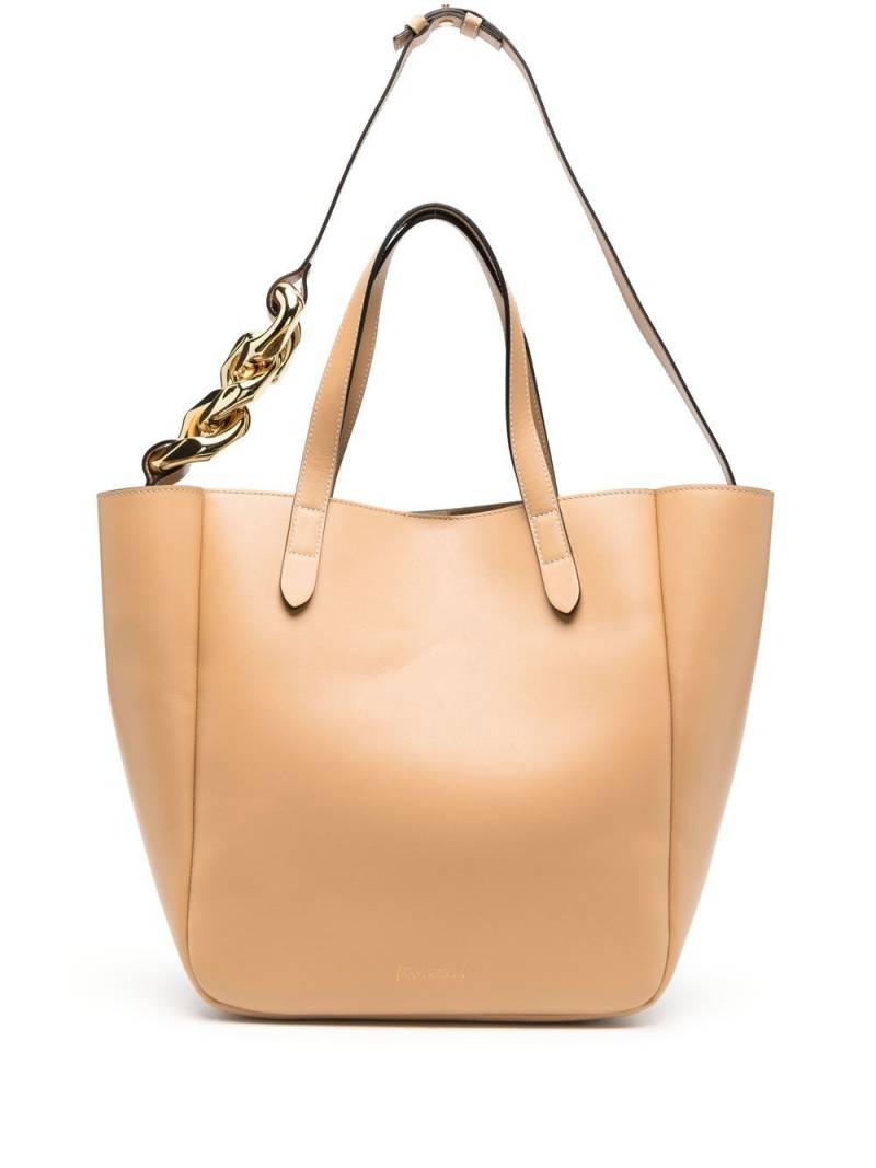 JW Anderson chain-detail leather tote - Neutrals von JW Anderson