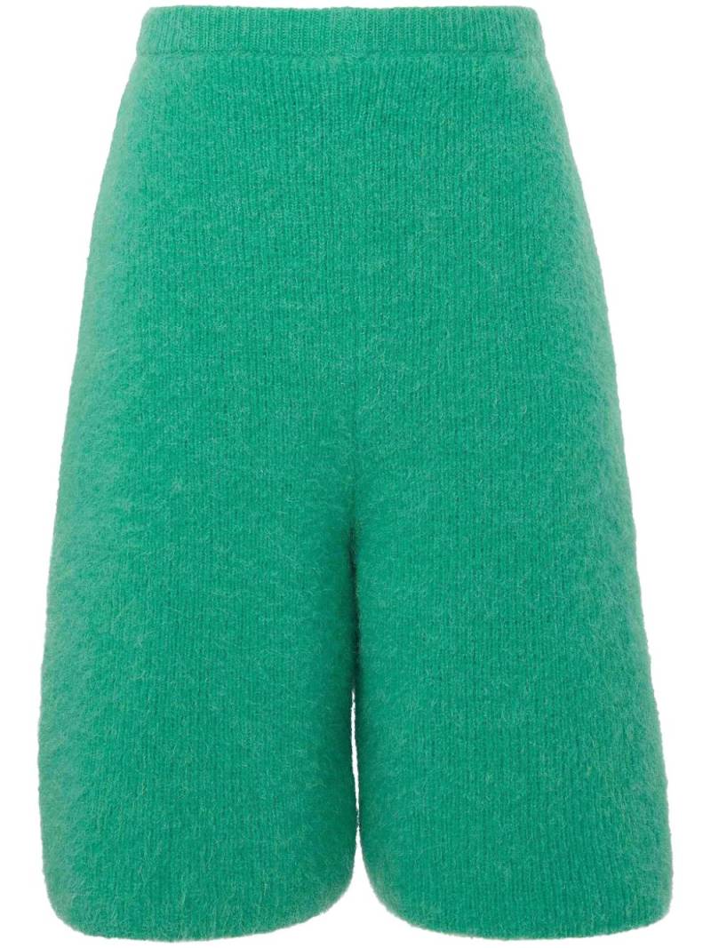 JW Anderson logo-appliqué knit bermuda shorts - Green von JW Anderson