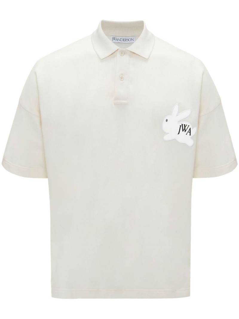 JW Anderson logo-embroidered bunny polo shirt - White von JW Anderson