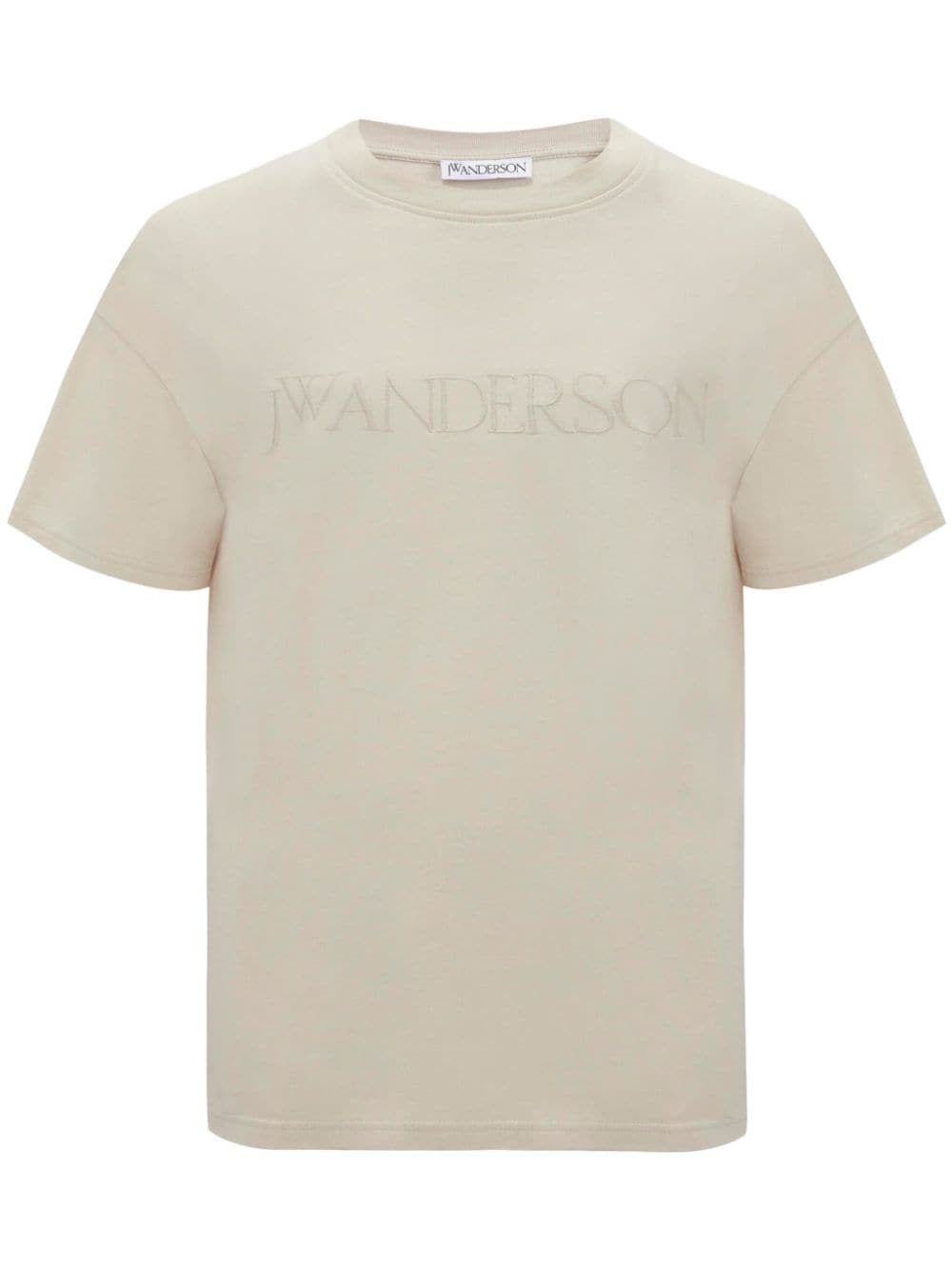 JW Anderson logo-embroidered cotton T-shirt - Neutrals von JW Anderson