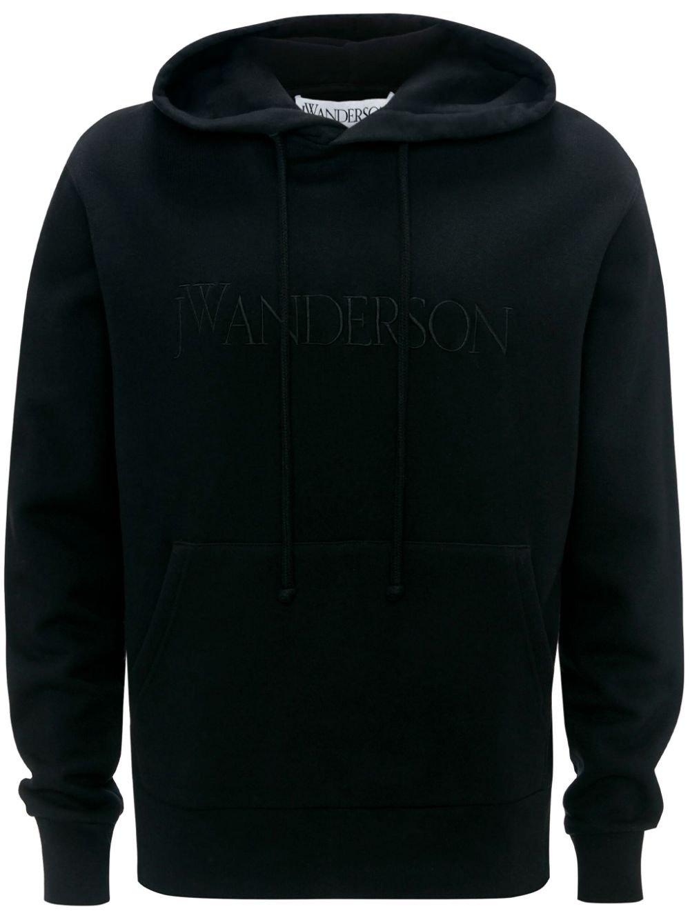 JW Anderson logo-embroidered cotton hoodie - Black von JW Anderson