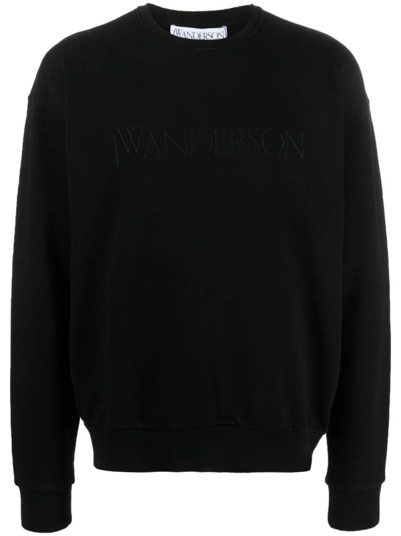 JW Anderson logo-embroidered cotton sweatshirt - Black von JW Anderson