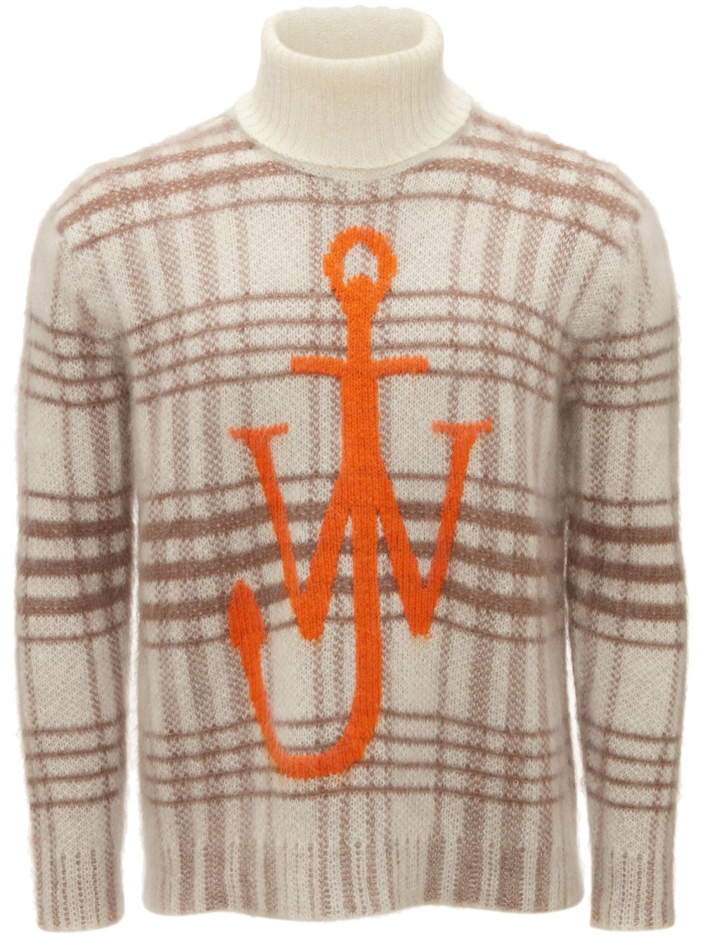 JW Anderson logo-embroidered crew-neck jumper - Neutrals von JW Anderson