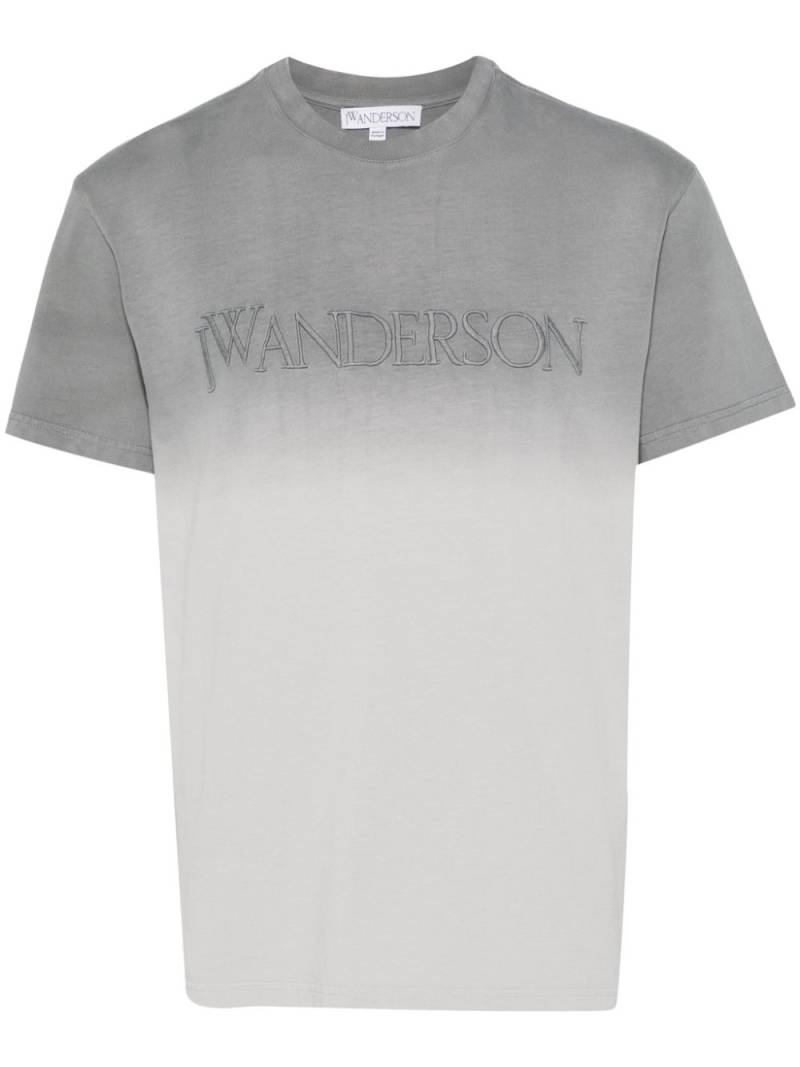 JW Anderson logo-embroidered gradient T-shirt - Grey von JW Anderson