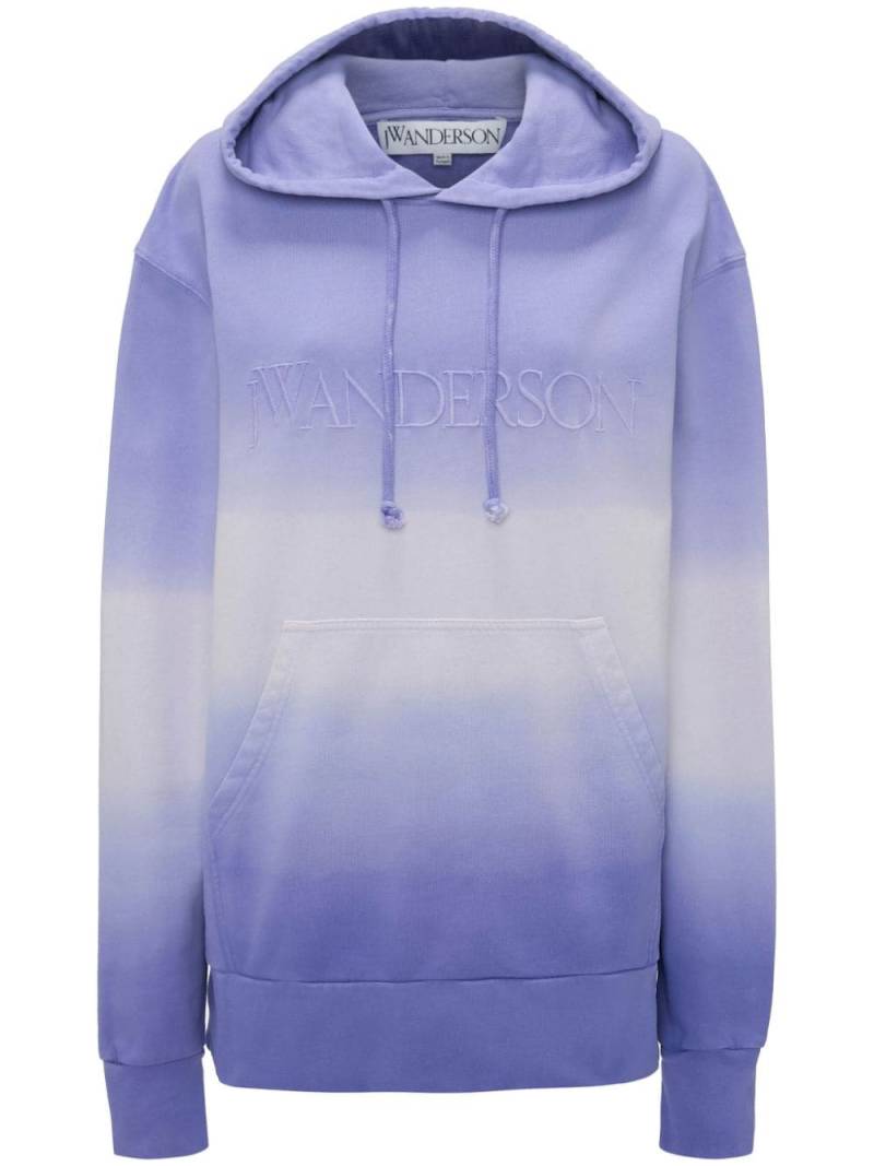 JW Anderson logo-embroidered gradient hoodie - Purple von JW Anderson