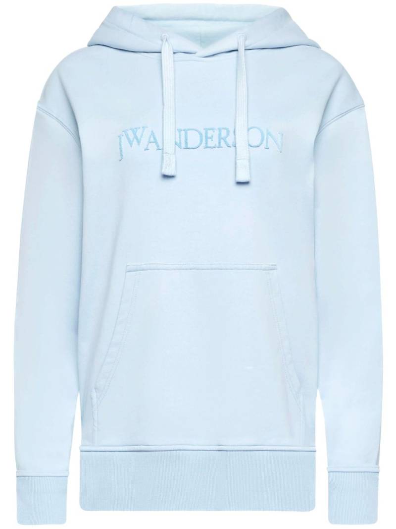 JW Anderson logo-embroidered hoodie - Blue von JW Anderson