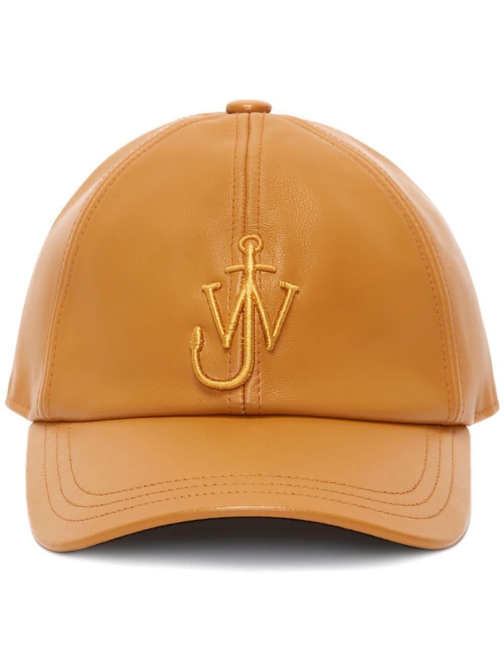 JW Anderson logo-embroidered leather baseball cap - Brown von JW Anderson