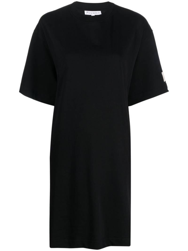 JW Anderson logo-patch T-shirt dress - Black von JW Anderson