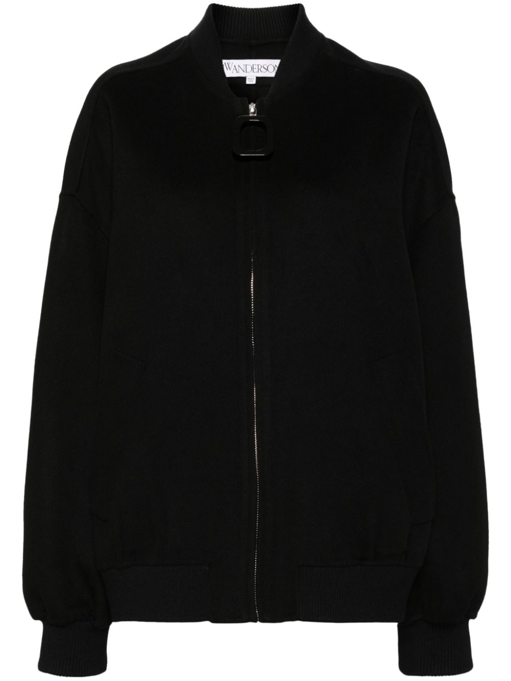 JW Anderson logo-patch oversized bomber jacket - Black von JW Anderson