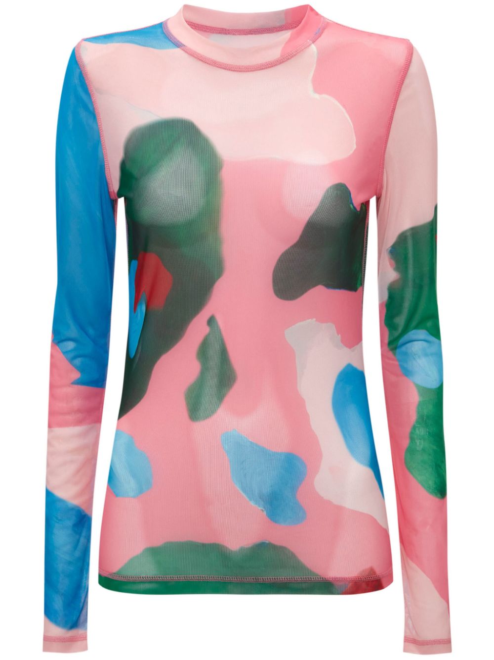 JW Anderson long-sleeve mesh T-shirt - Pink von JW Anderson