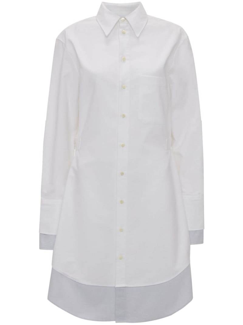 JW Anderson long-sleeve short shirtdress - White von JW Anderson