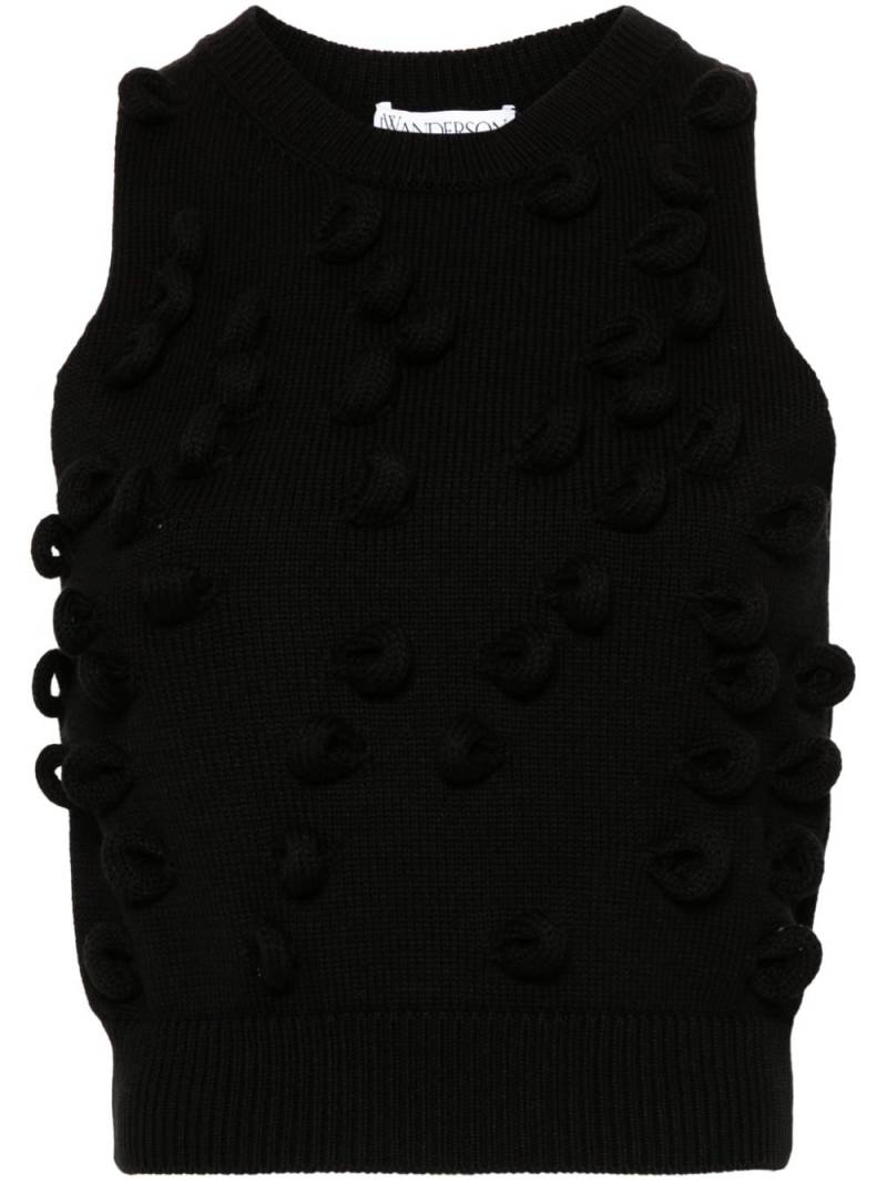 JW Anderson loop-detailing knitted tank top - Black von JW Anderson