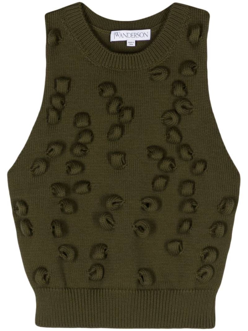 JW Anderson loop-detailing knitted tank top - Green von JW Anderson