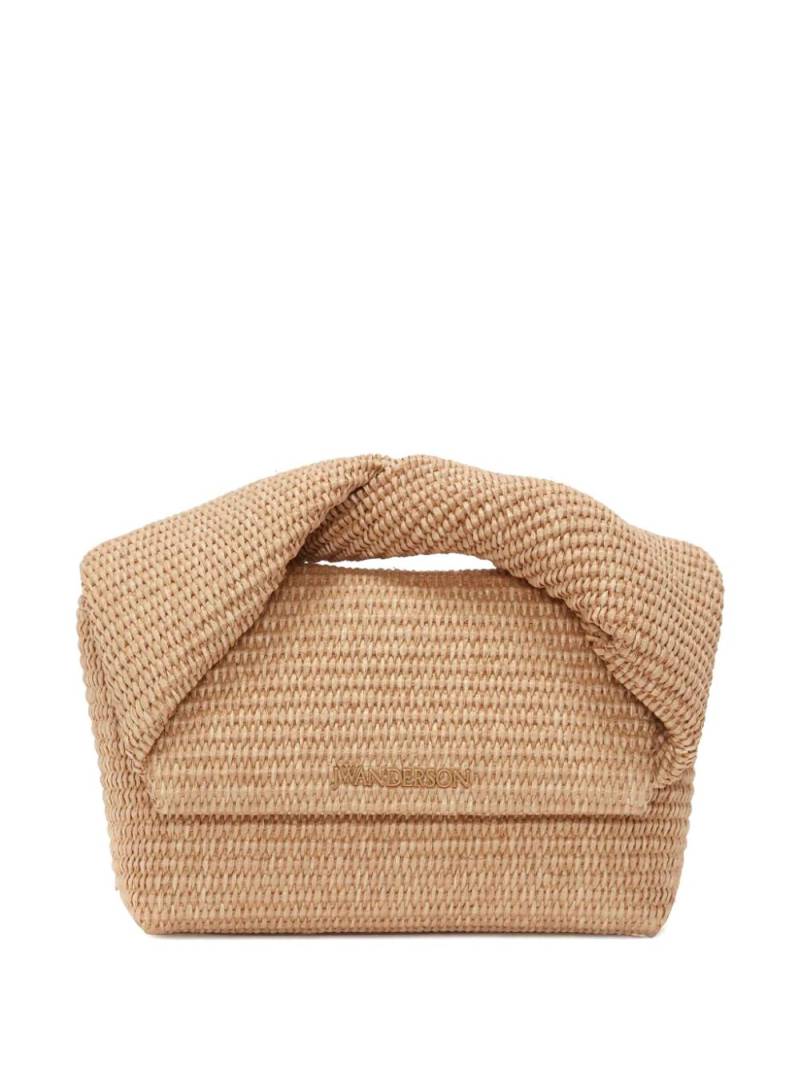 JW Anderson medium raffia crossbody bag - Neutrals von JW Anderson