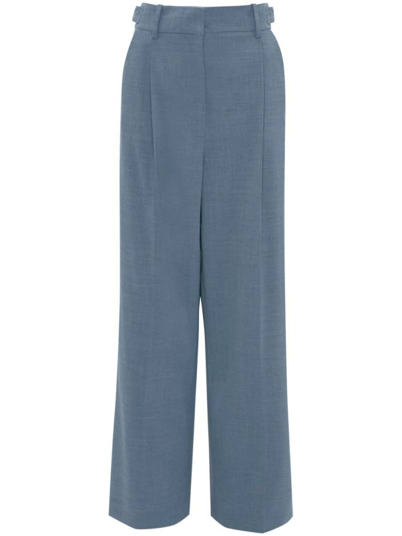 JW Anderson mélange-effect palazzo trousers - Blue von JW Anderson