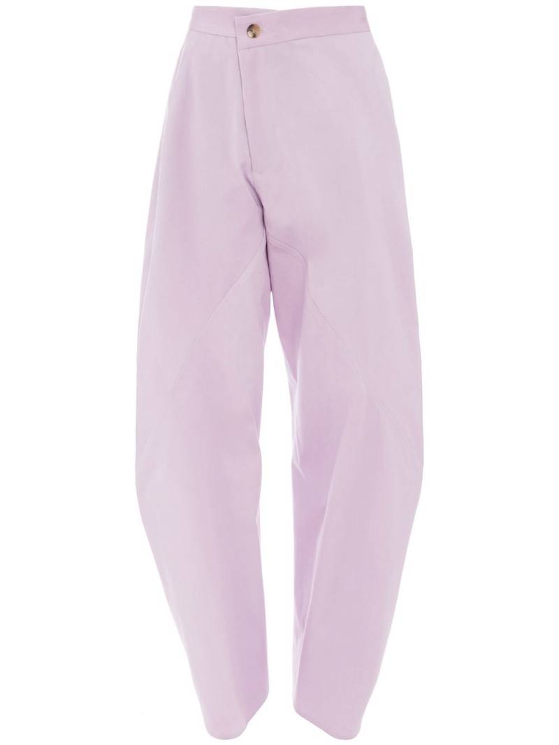 JW Anderson off-centre tapered trousers - Purple von JW Anderson