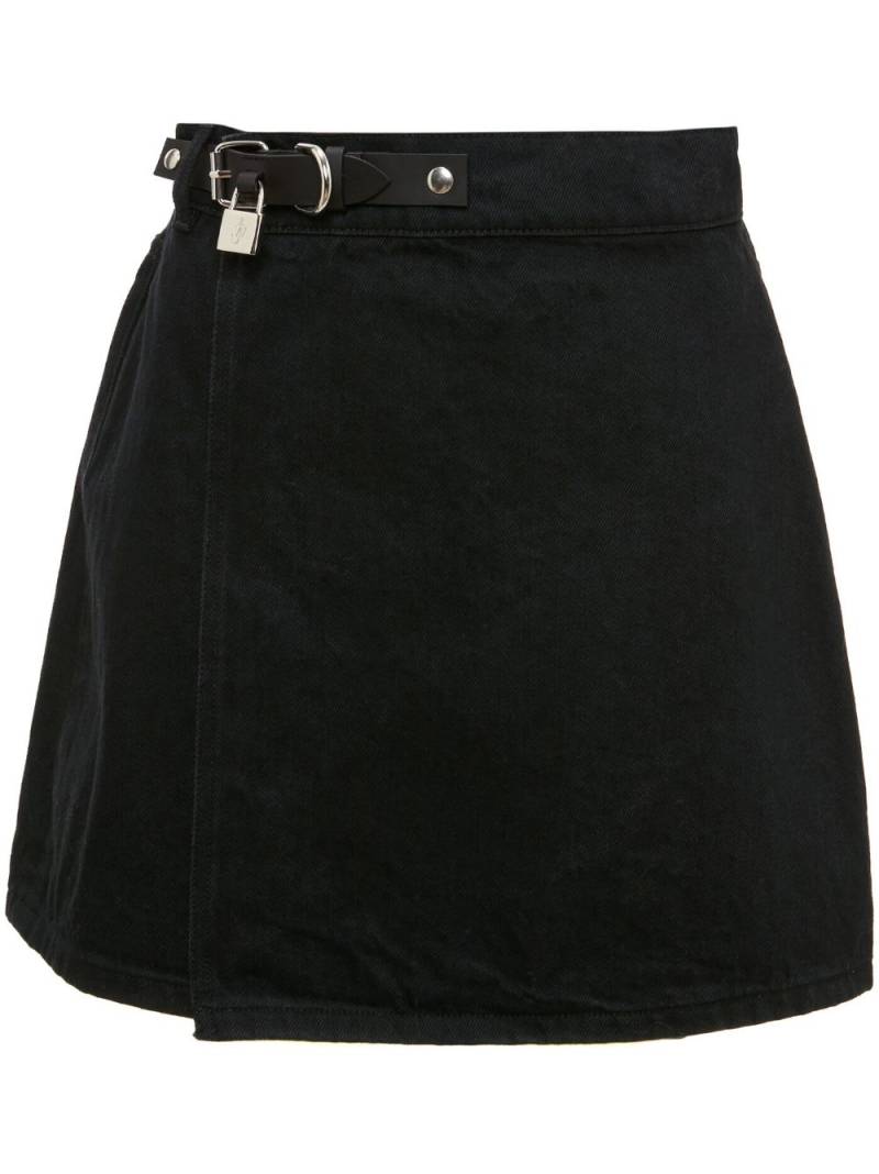 JW Anderson padlock-detail belted skirt - Black von JW Anderson