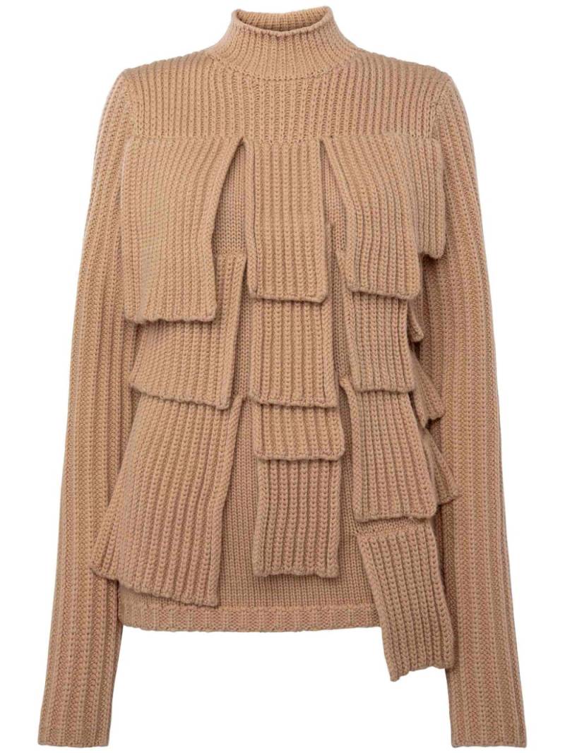 JW Anderson panelled ribbed jumper - Neutrals von JW Anderson