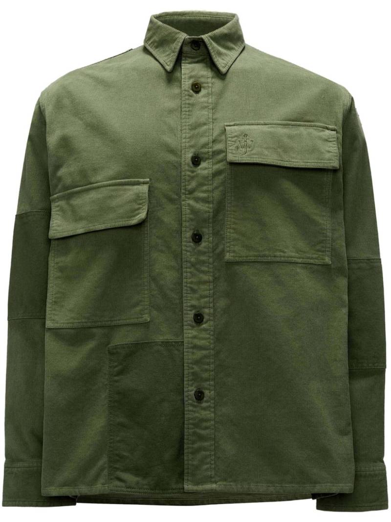 JW Anderson patchwork-design cotton shirt - Green von JW Anderson