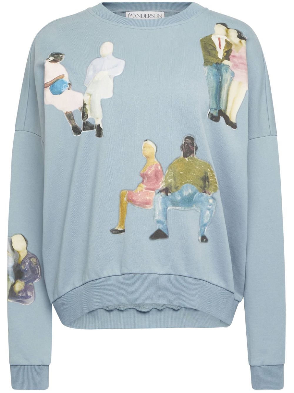 JW Anderson people-print sweatshirt - Blue von JW Anderson