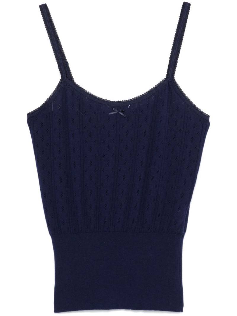 JW Anderson pointelle-knit top - Blue von JW Anderson