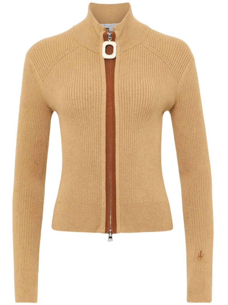 JW Anderson ribbed-knit cardigan - Neutrals von JW Anderson