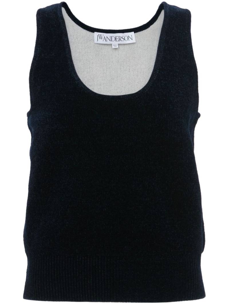 JW Anderson round-neck chenille tank top - Blue von JW Anderson