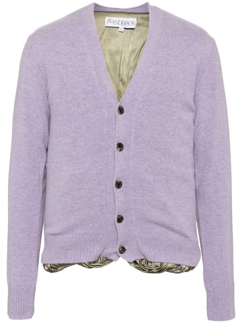 JW Anderson satin-lined cardigan - Purple von JW Anderson