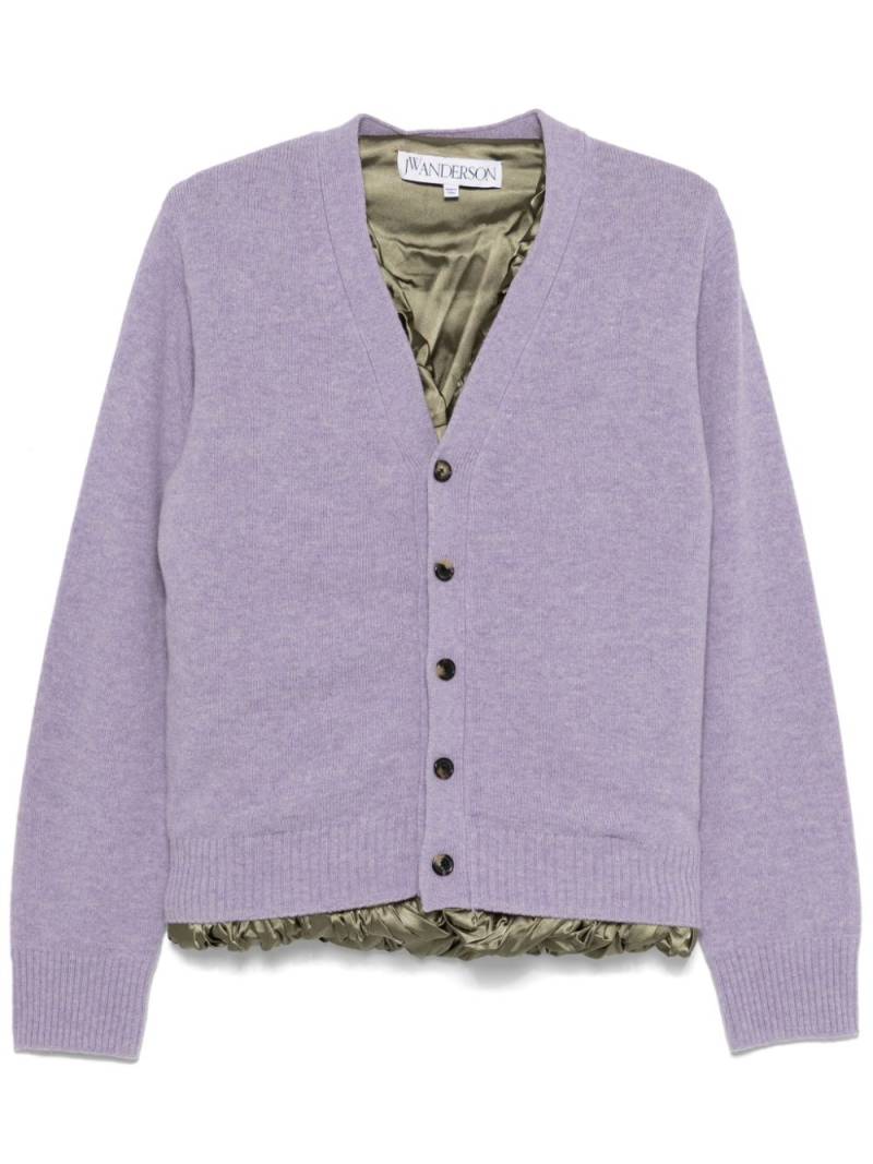 JW Anderson satin-lining cardigan - Purple von JW Anderson