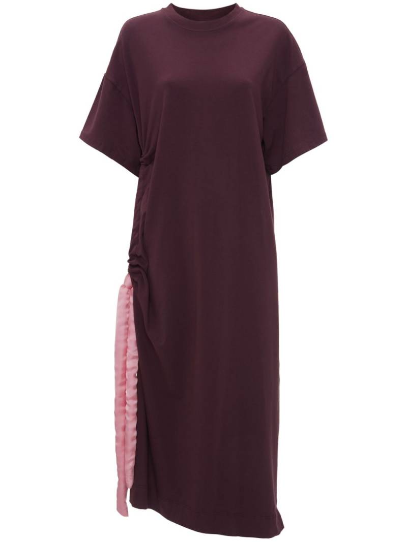 JW Anderson satin-tie T-shirt dress - Purple von JW Anderson