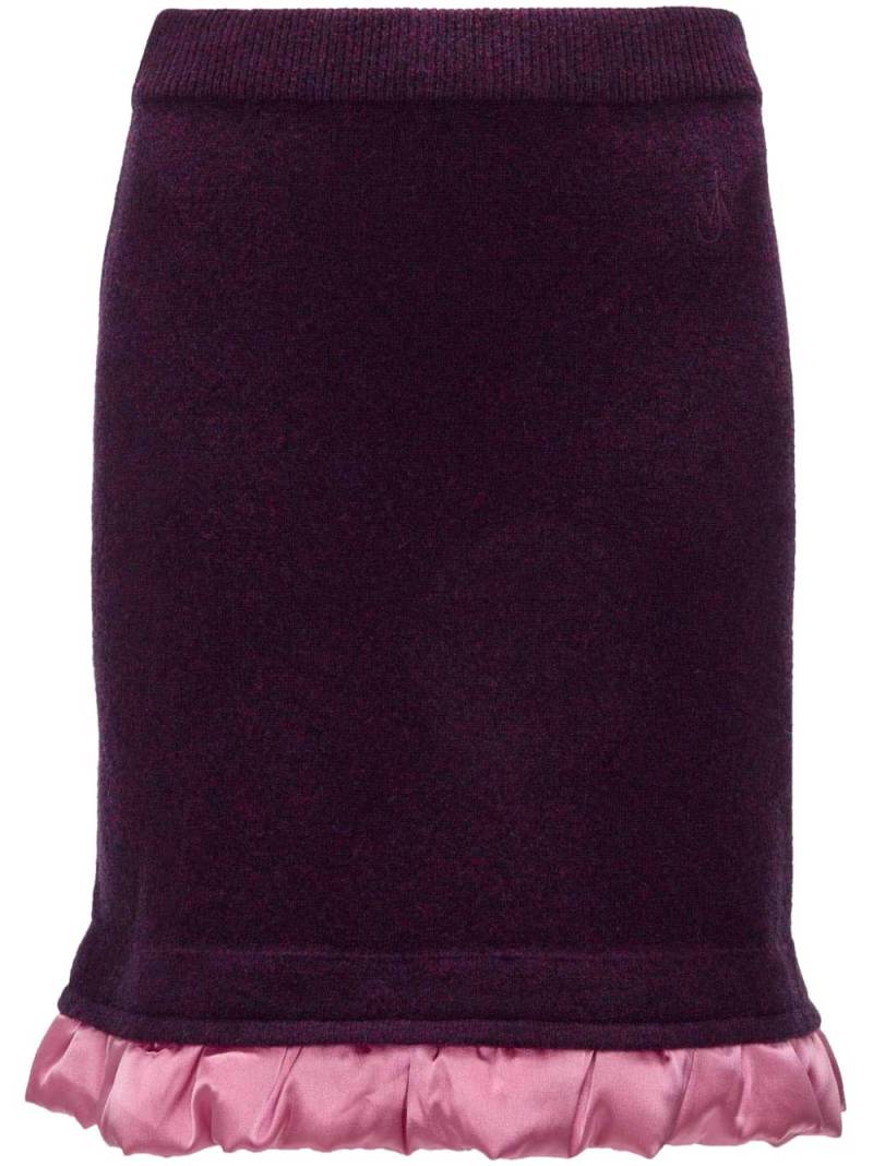 JW Anderson satin-trimmed mini skirt - Purple von JW Anderson