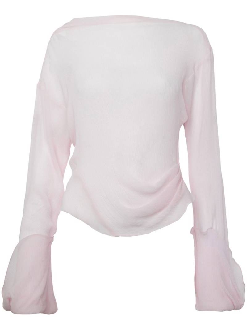 JW Anderson sheer long-sleeve top - Pink von JW Anderson