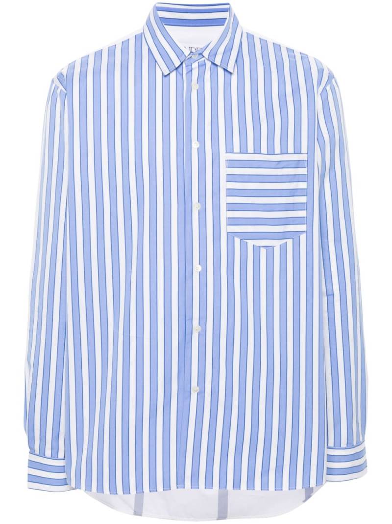 JW Anderson striped panelled cotton shirt - Blue von JW Anderson