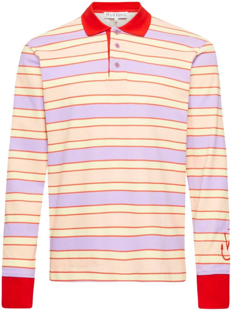 JW Anderson striped polo shirt - Pink von JW Anderson