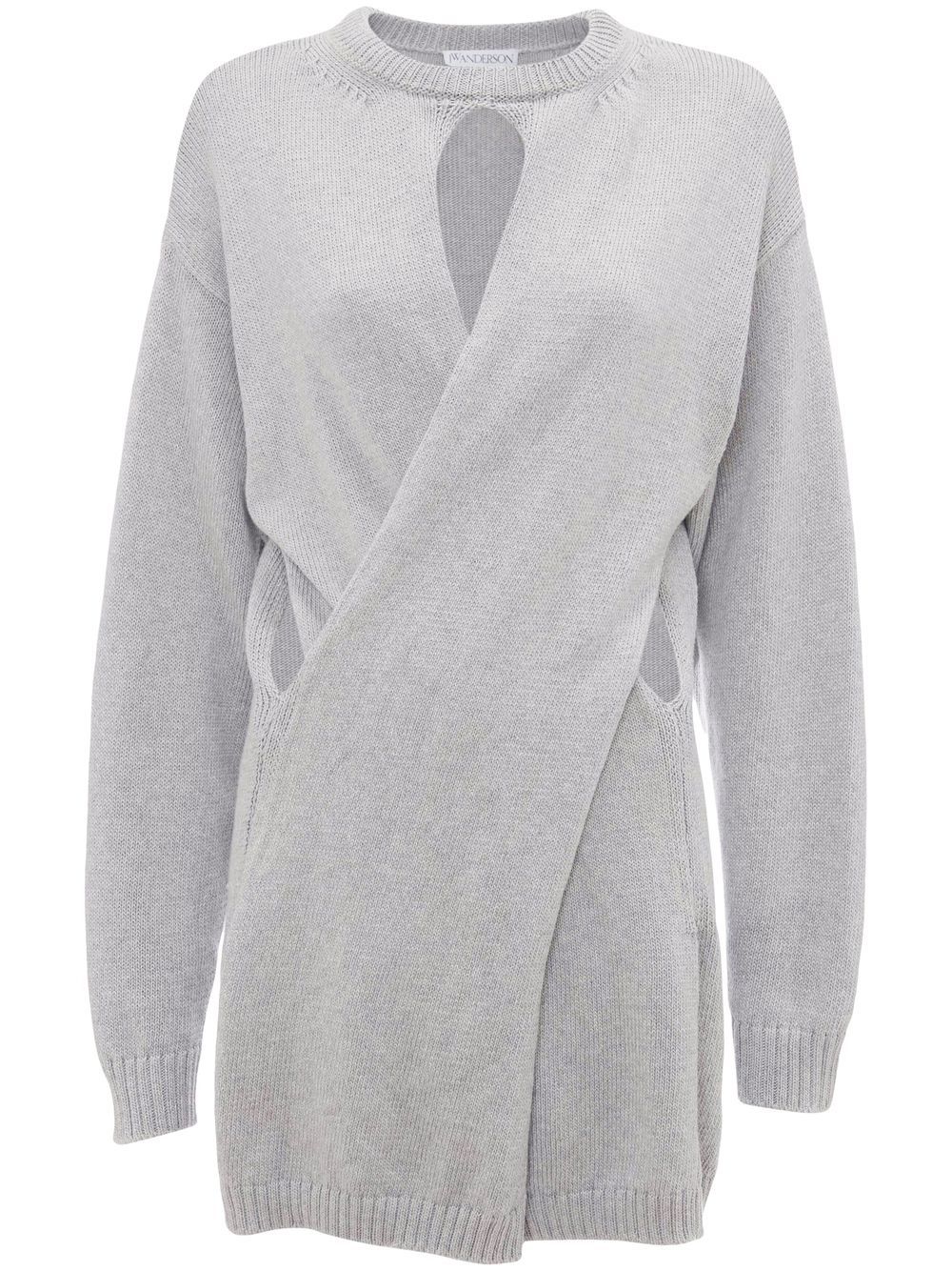 JW Anderson twist-front organic-cotton dress - Grey von JW Anderson