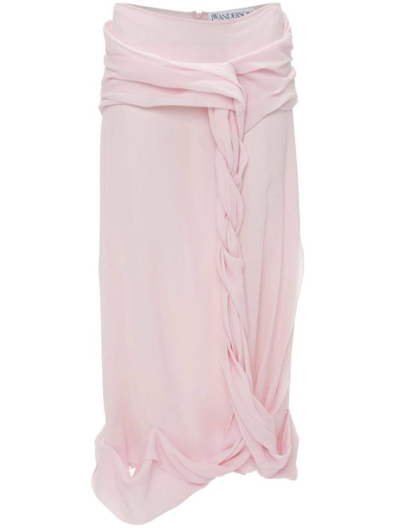 JW Anderson twisted drape midi skirt - Pink von JW Anderson