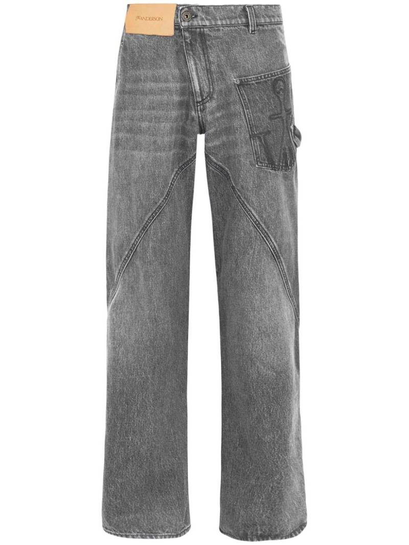 JW Anderson twisted workwear jeans - Grey von JW Anderson