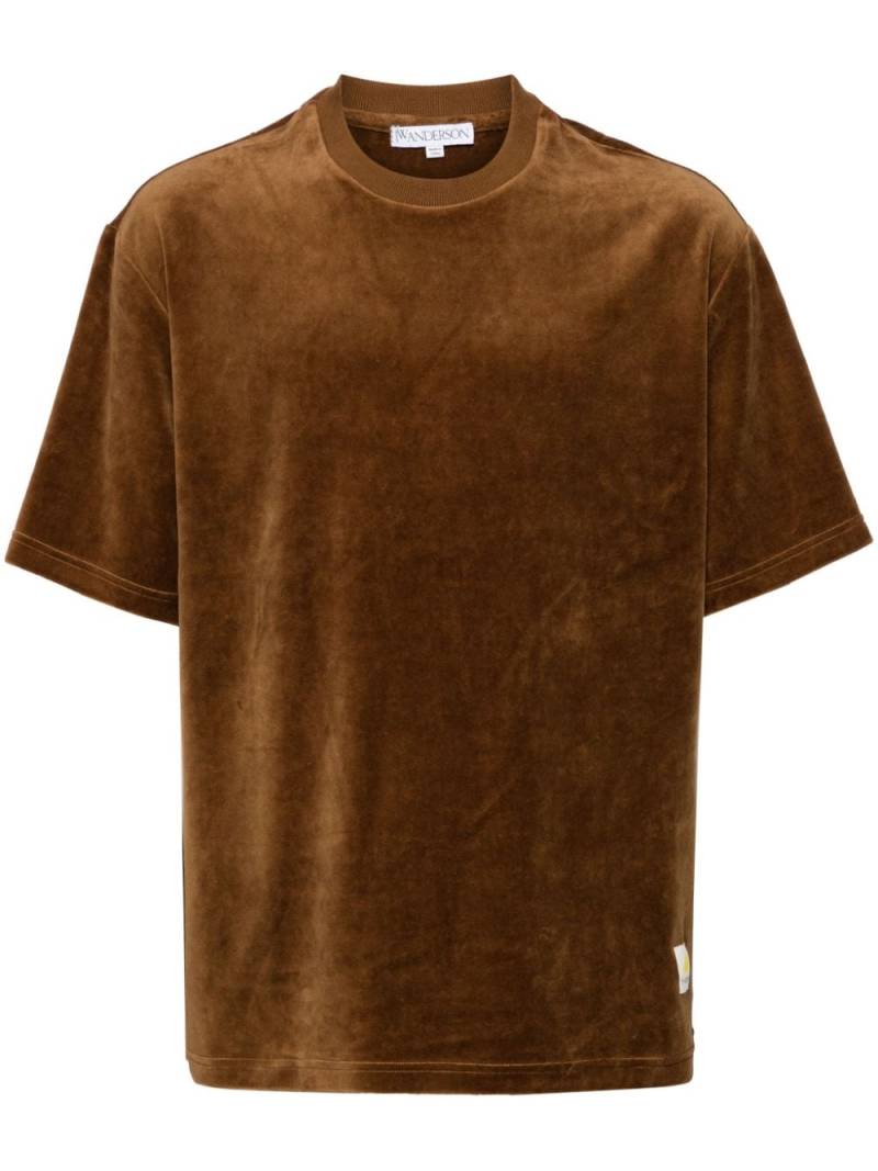 JW Anderson velvet T-shirt - Brown von JW Anderson