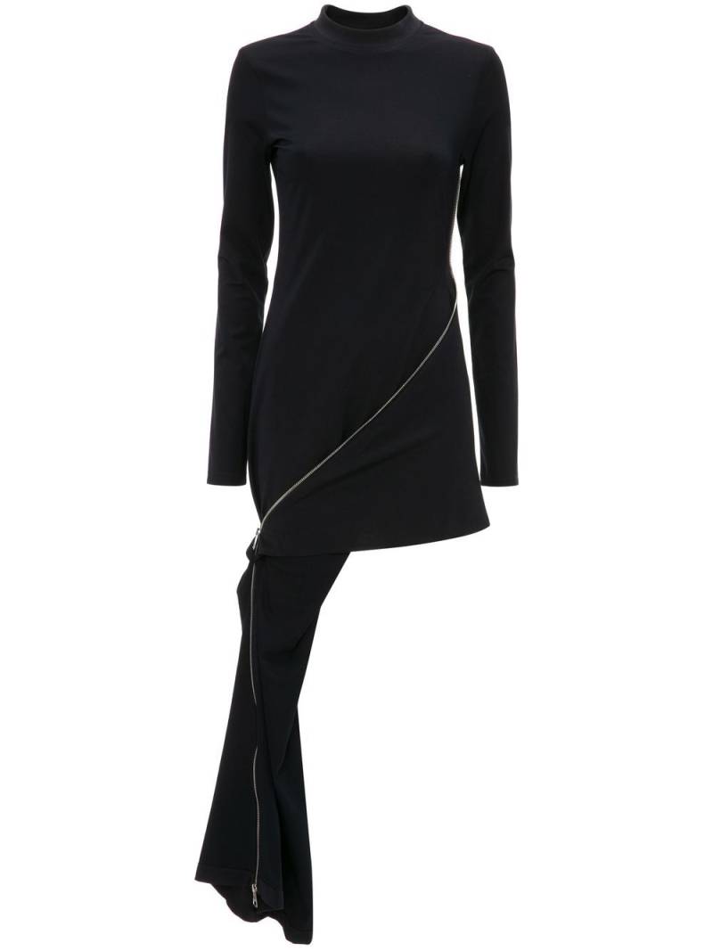 JW Anderson zip-detail long sleeve dress - Black von JW Anderson