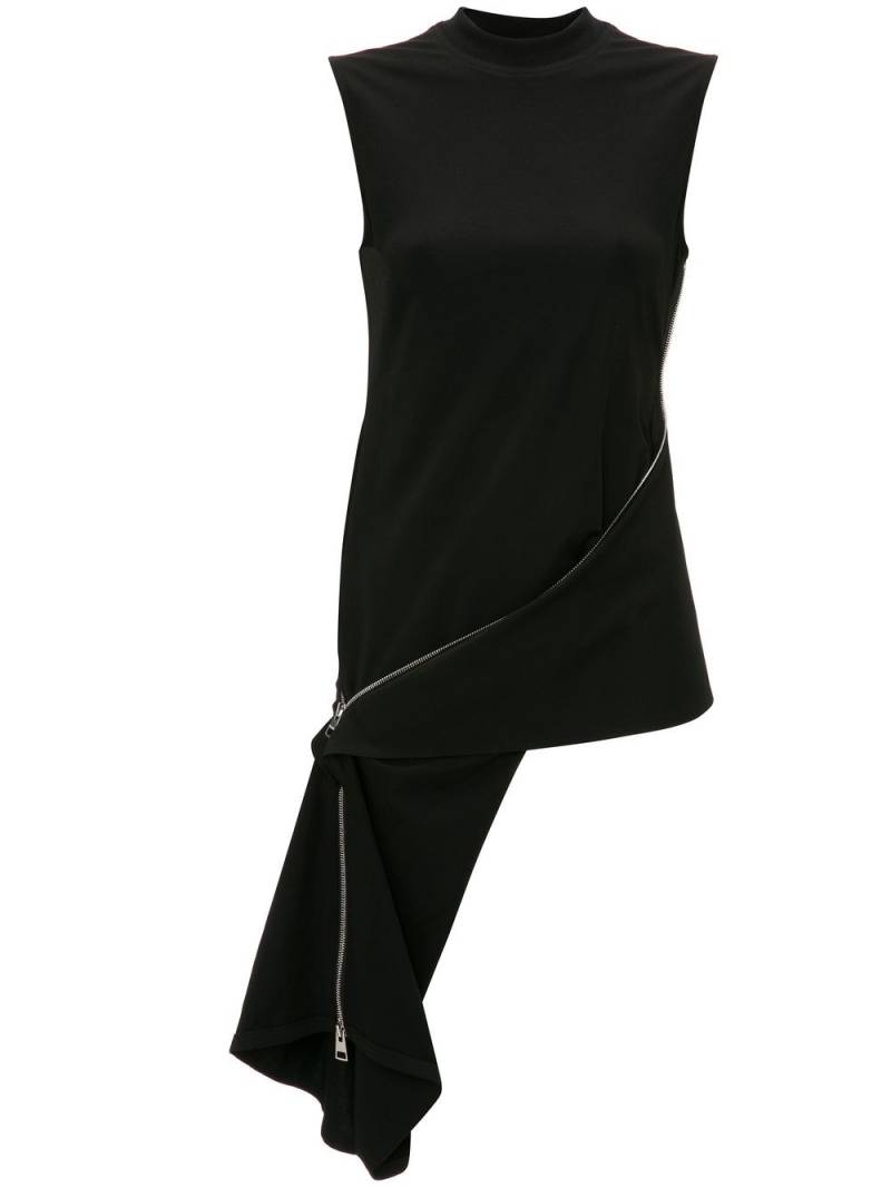 JW Anderson zip-detail sleeveless top - Black von JW Anderson