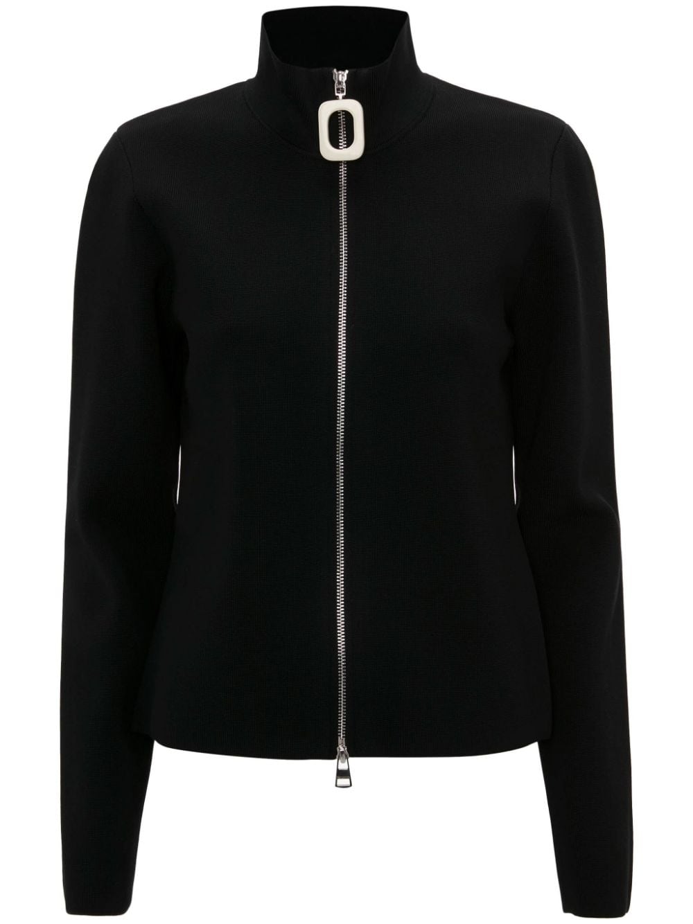 JW Anderson zip-up fine-knit cardigan - Black von JW Anderson